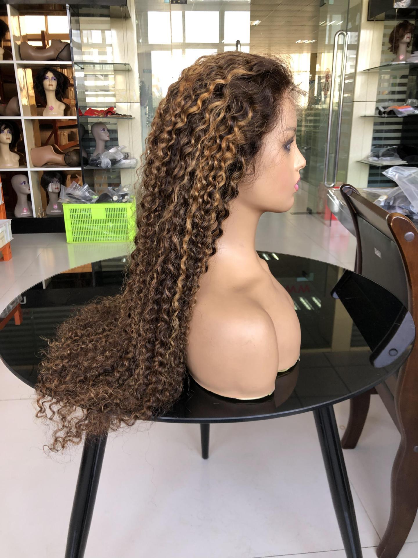 Piano Inter-color Highlight Curly Lace Wig