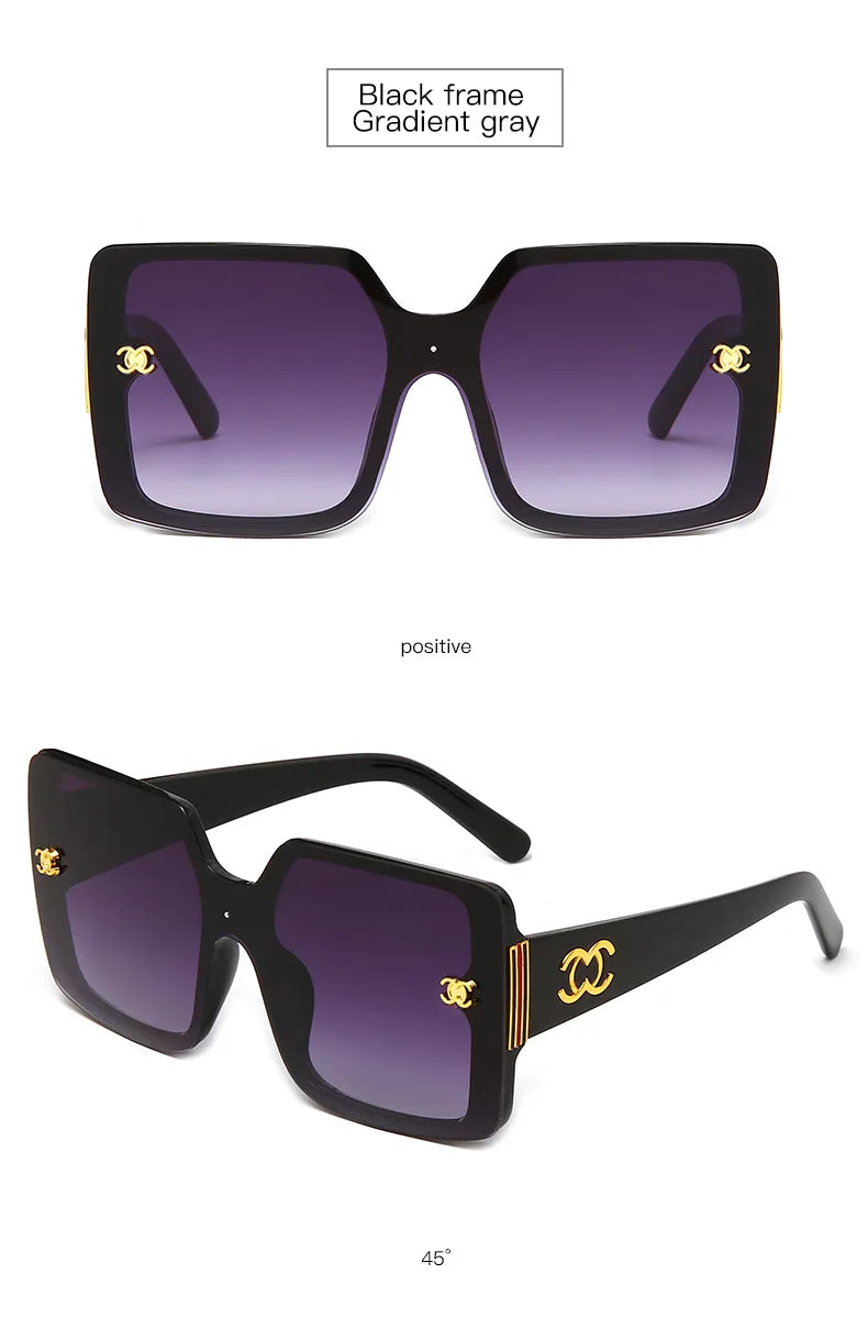 Elite Luxe Square Sunglasses – Unisex Designer UV400 Glamour Shades