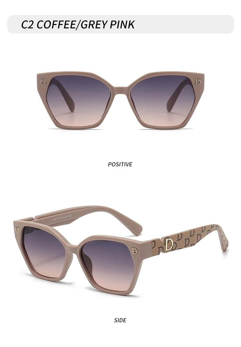 Glamour Cat-Eye Luxe Sunglasses – Unisex Stylish Fashion Shades