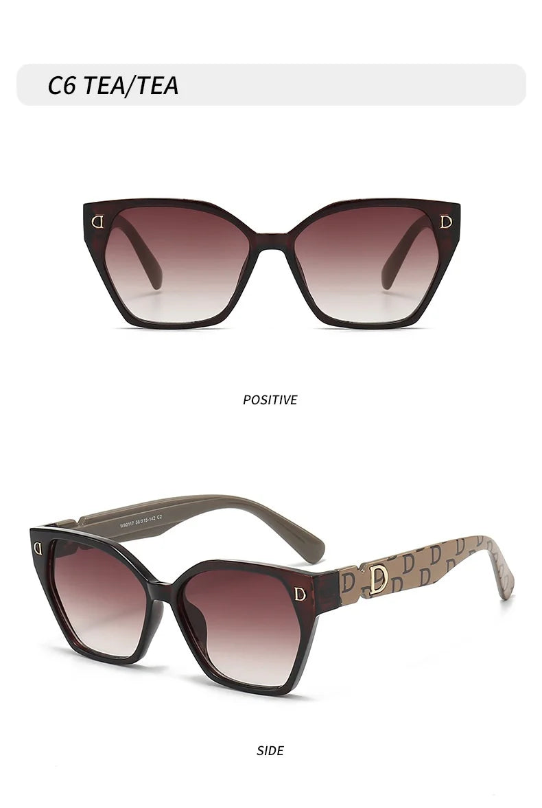 Glamour Cat-Eye Luxe Sunglasses – Unisex Stylish Fashion Shades