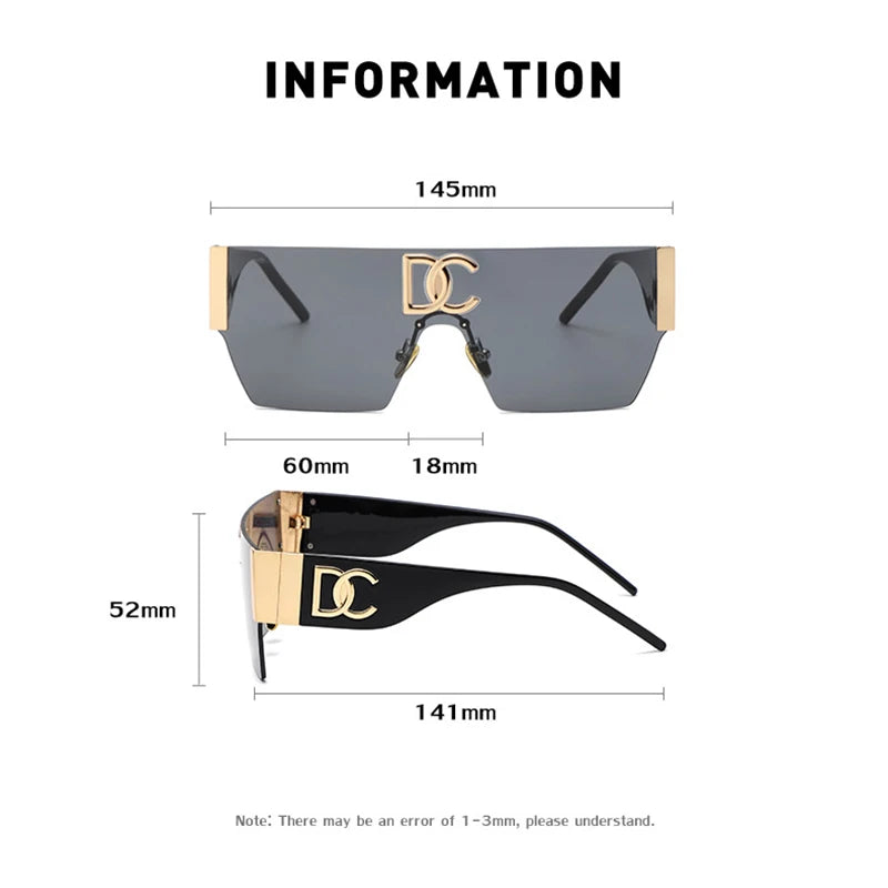 Iconic Square Punk Sunglasses – Luxury Gradient UV400 Shades for Women