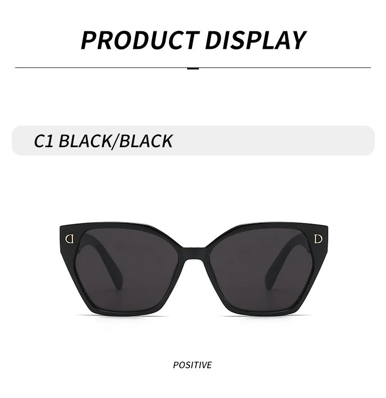 Glamour Cat-Eye Luxe Sunglasses – Unisex Stylish Fashion Shades