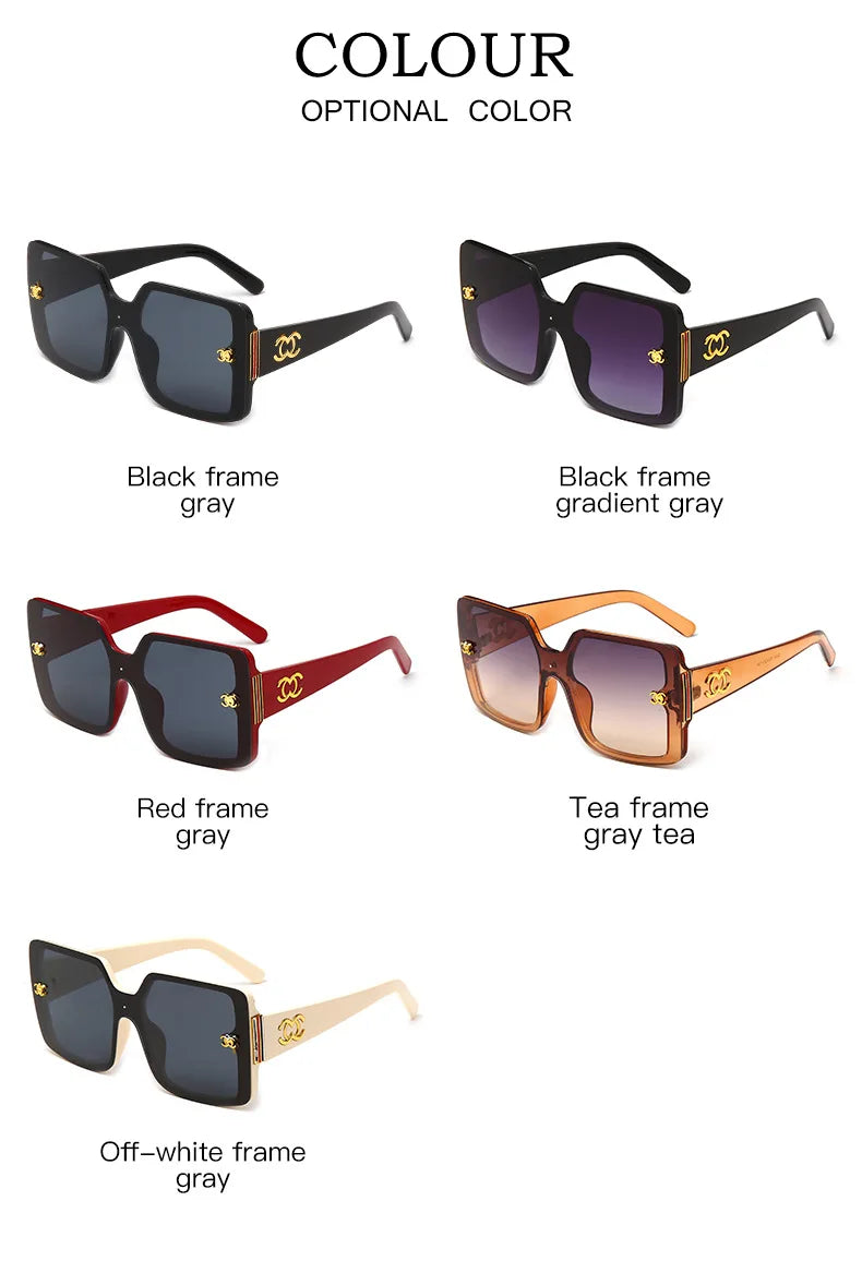 Elite Luxe Square Sunglasses – Unisex Designer UV400 Glamour Shades