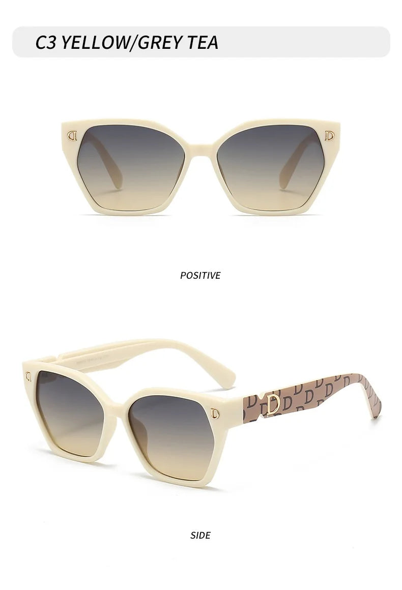 Glamour Cat-Eye Luxe Sunglasses – Unisex Stylish Fashion Shades