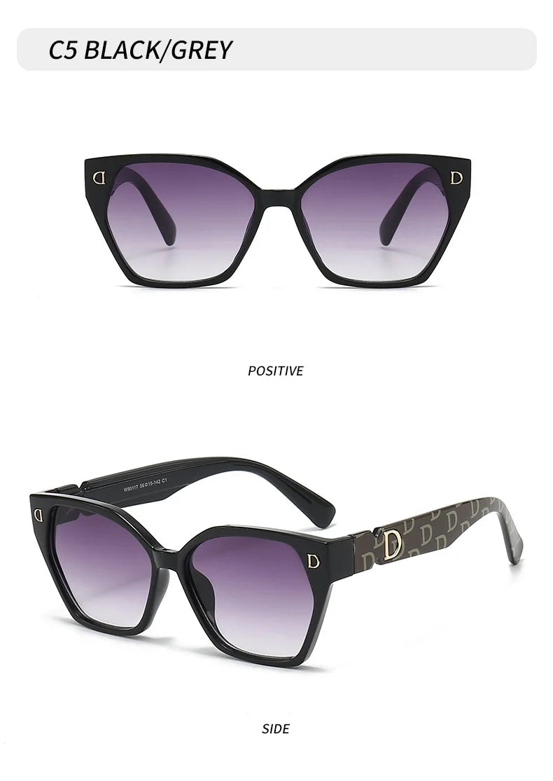 Glamour Cat-Eye Luxe Sunglasses – Unisex Stylish Fashion Shades