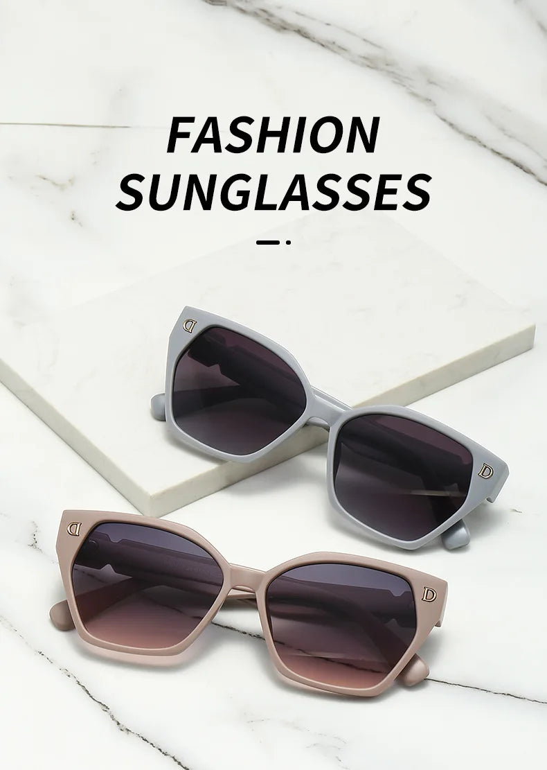 Glamour Cat-Eye Luxe Sunglasses – Unisex Stylish Fashion Shades