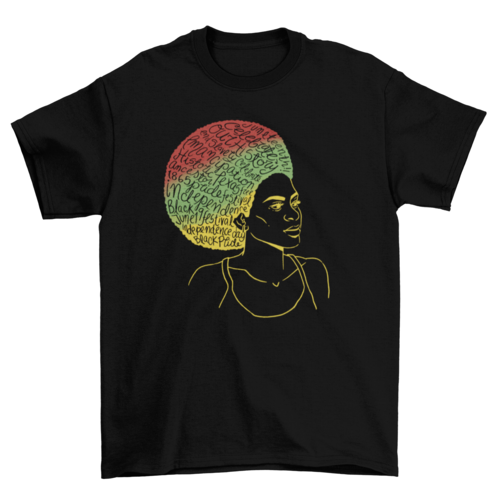 Juneteenth African American Woman T-shirt