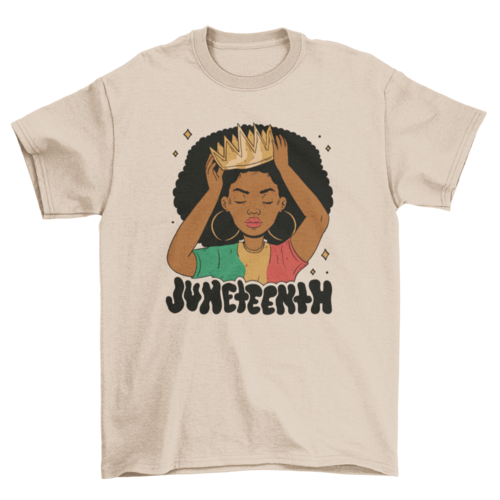 African American Girl Queen T-shirt