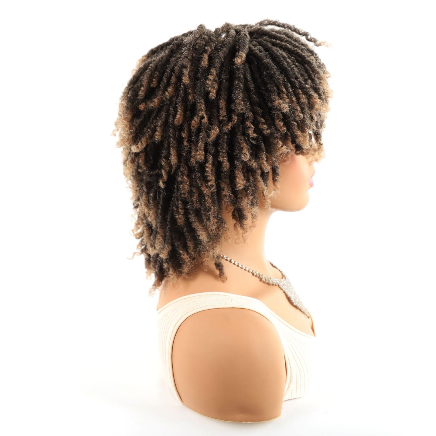 African Wigs With Small Curly Hair Headgear Non-multicolor 6-inch